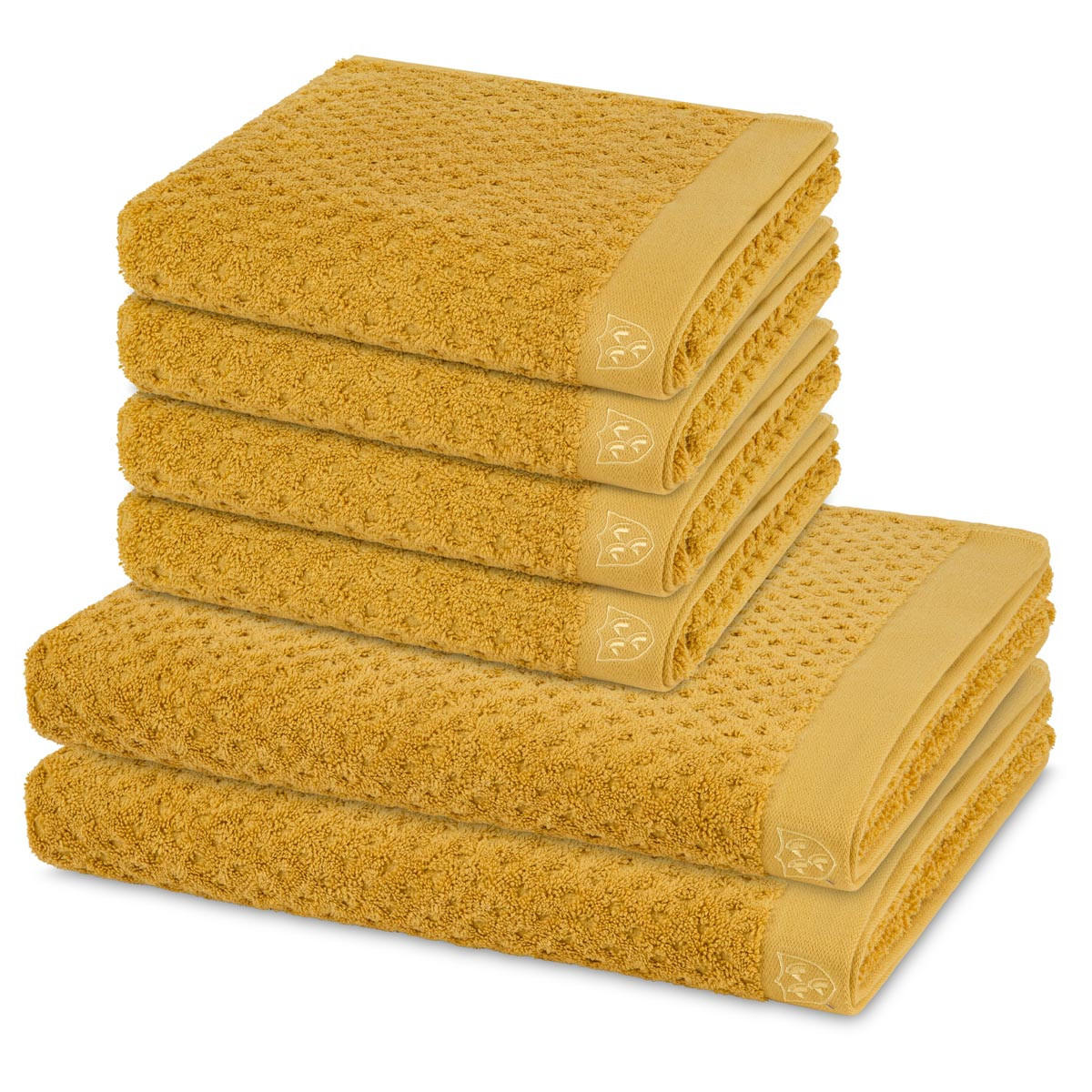 FROTTIERSET Harmony 6-teilig - Gelb, Textil (50/100cm) - Ross