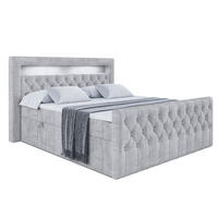 BOXBETT AURORA - 160x200 - H3 - Hellgrau - Hellgrau, Holzwerkstoff (160/200cm) - ALTDECOR