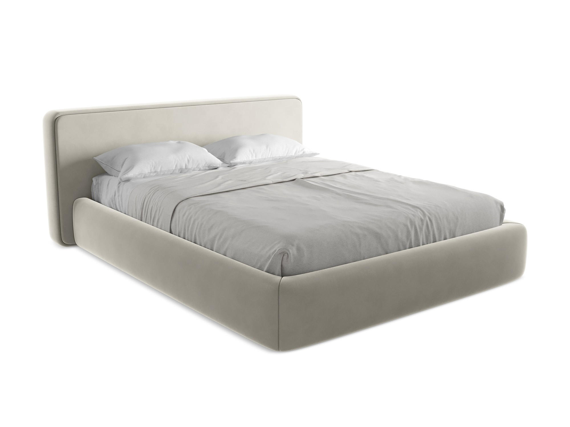 POLSTERBETT mit Bettkasten und Lattenrost 200x225 Creme - Perlmutt/Creme, Kunststoff/Textil (160/200cm) - Makamii