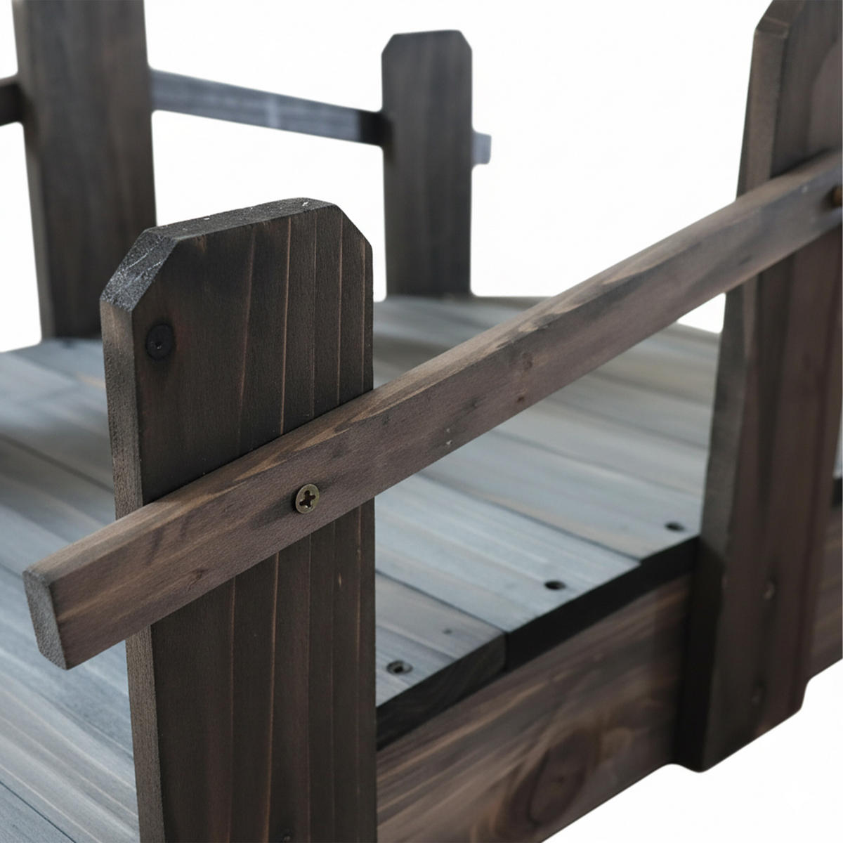 GARTENBRÜCKE - Braun, Holz (70/32/25cm) - Relaxdays