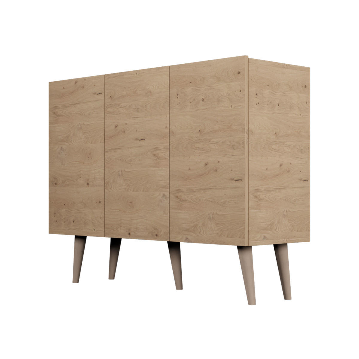 KOMODA Toronto Les - rjava, leseni material (120/95.5/40cm) - Petits-meubles