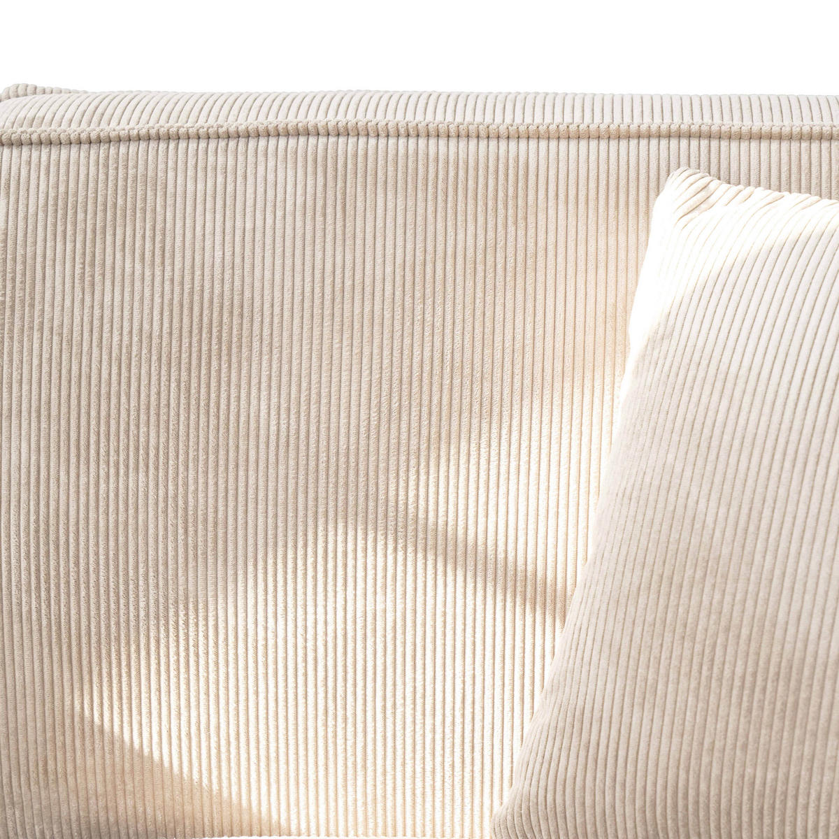 SOFA 2-Stizer, Weiß - Weiß, Textil (90/76/180cm) - Oviala