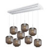 HÄNGELEUCHTE Velo 8-flammig Rauch Ø 20cm - Anthrazit/Weiß, Glas (20/20/20cm) - s.luce