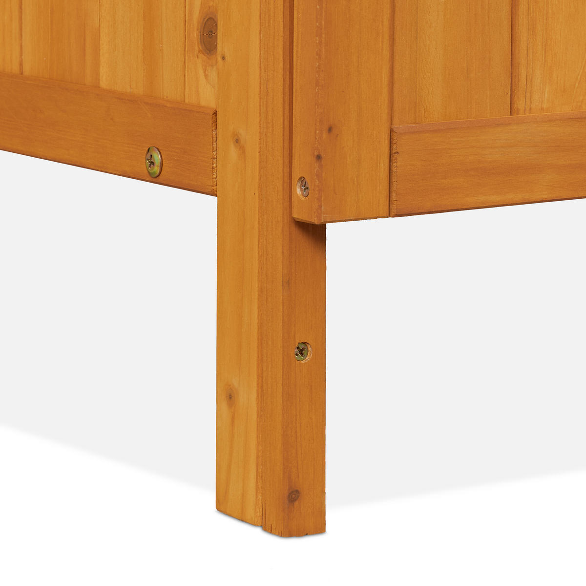 PFLANZTISCH - Orange, Holz/Metall (47/94/94cm) - Relaxdays