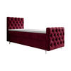 BOXBETT CHESTER PLUS P mit Matratze H3, Bonell und Topper 120x200 Monolith 59 - Rot, Textil (120/200cm) - Bedante