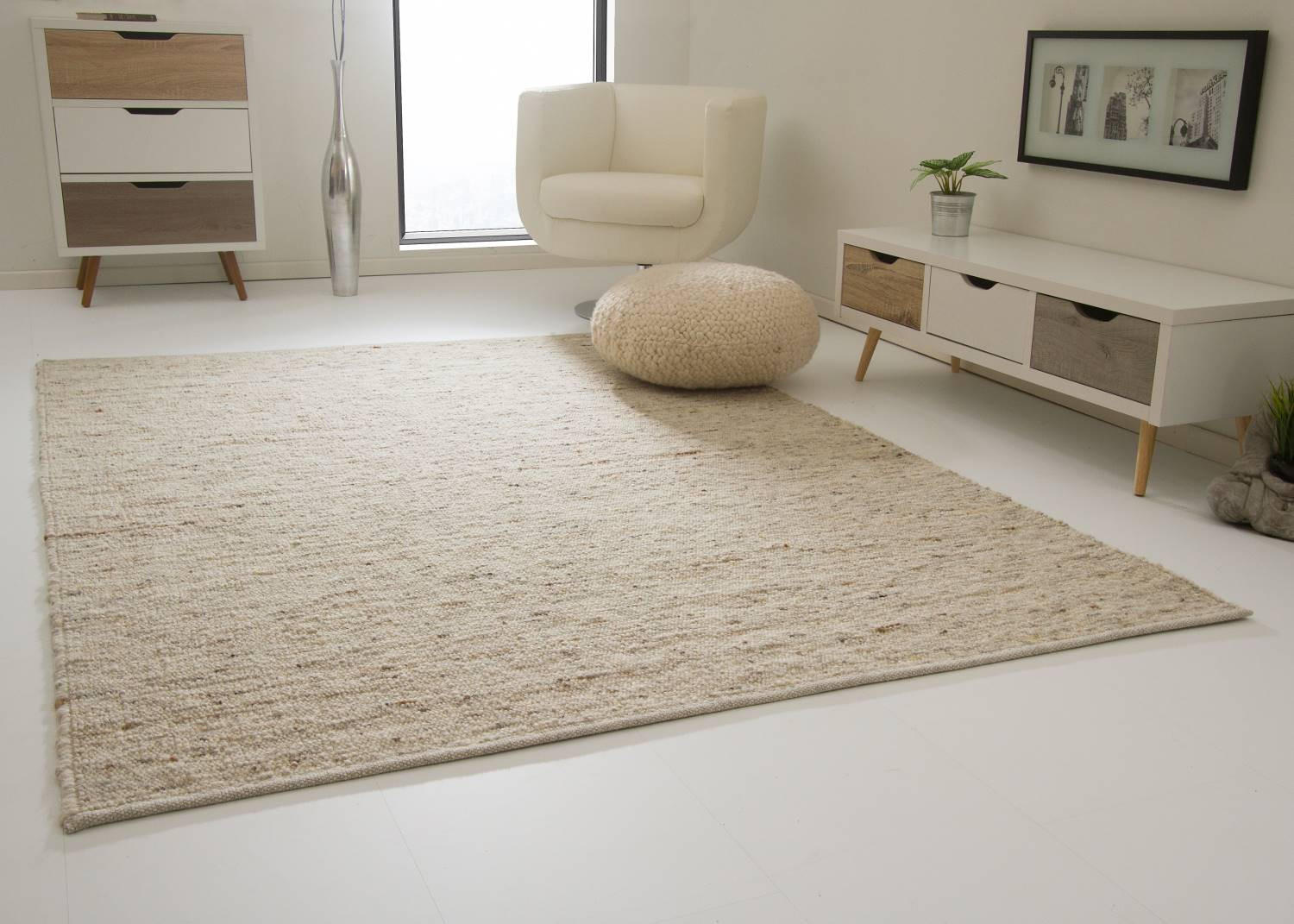 HANDWEBTEPPICH 200/200 cm Landshut - Beige, Naturmaterialien (200/200cm) - Steffensmeier