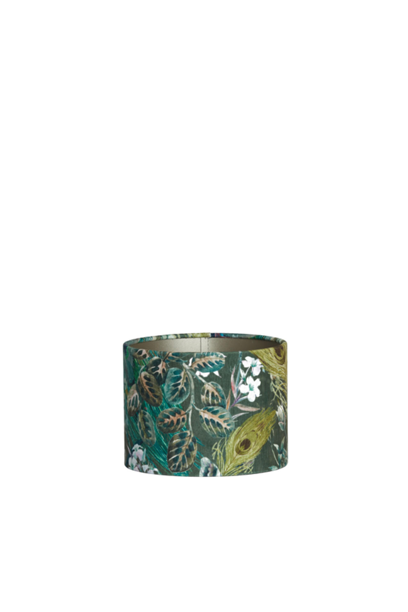 LAMPENSCHIRM Xenia flora Grün Ø20/15 cm - Grün, Textil (20/20/15cm) - Light & Living