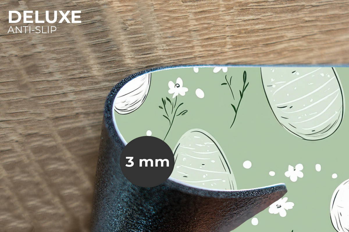 PLATZSETS 6er-Set Grün - Eier - Muster Unterlage 45x30 cm - Waldgrün, Kunststoff (0.3/45/30cm) - MuchoWow