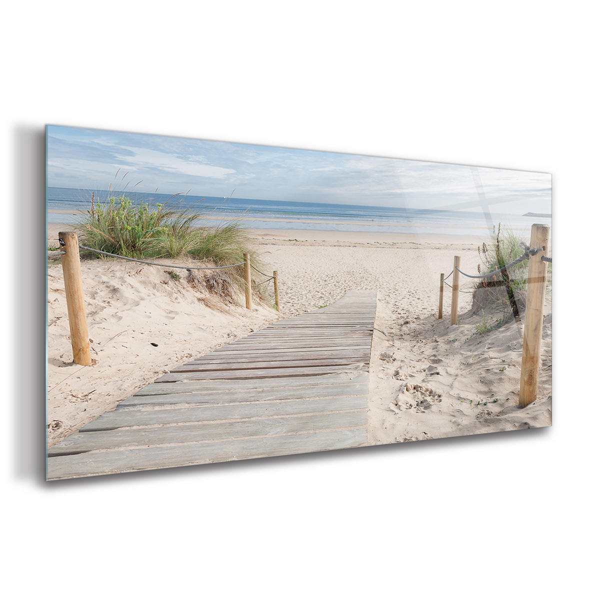 GLASBILD 100x50 cm Meer - Schwarz, Glas (100/50cm) - TULUP