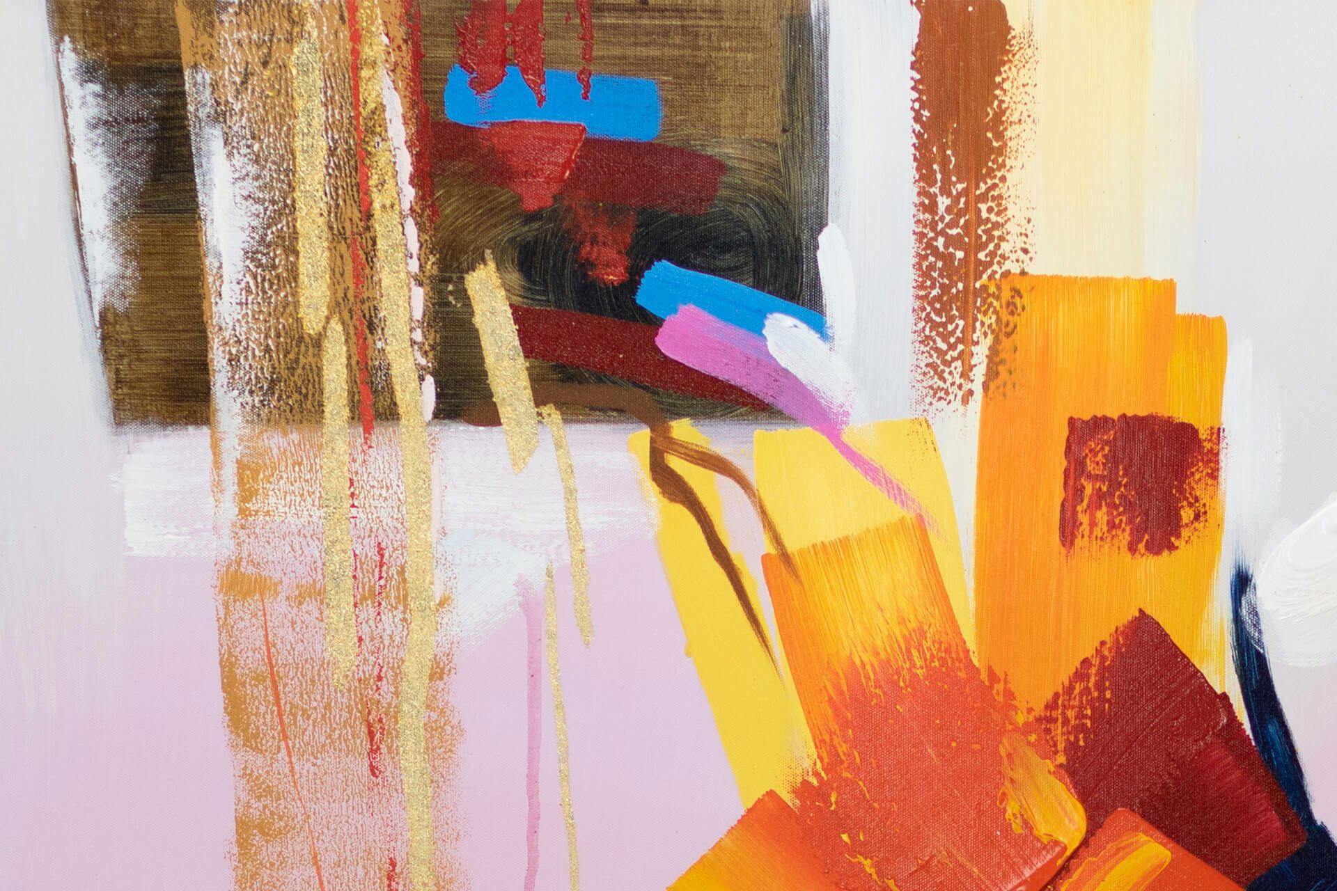 ÖLGEMÄLDE 80/80 cm - Multicolor, Holz/Textil (1.7/80cm) - KUNSTLOFT