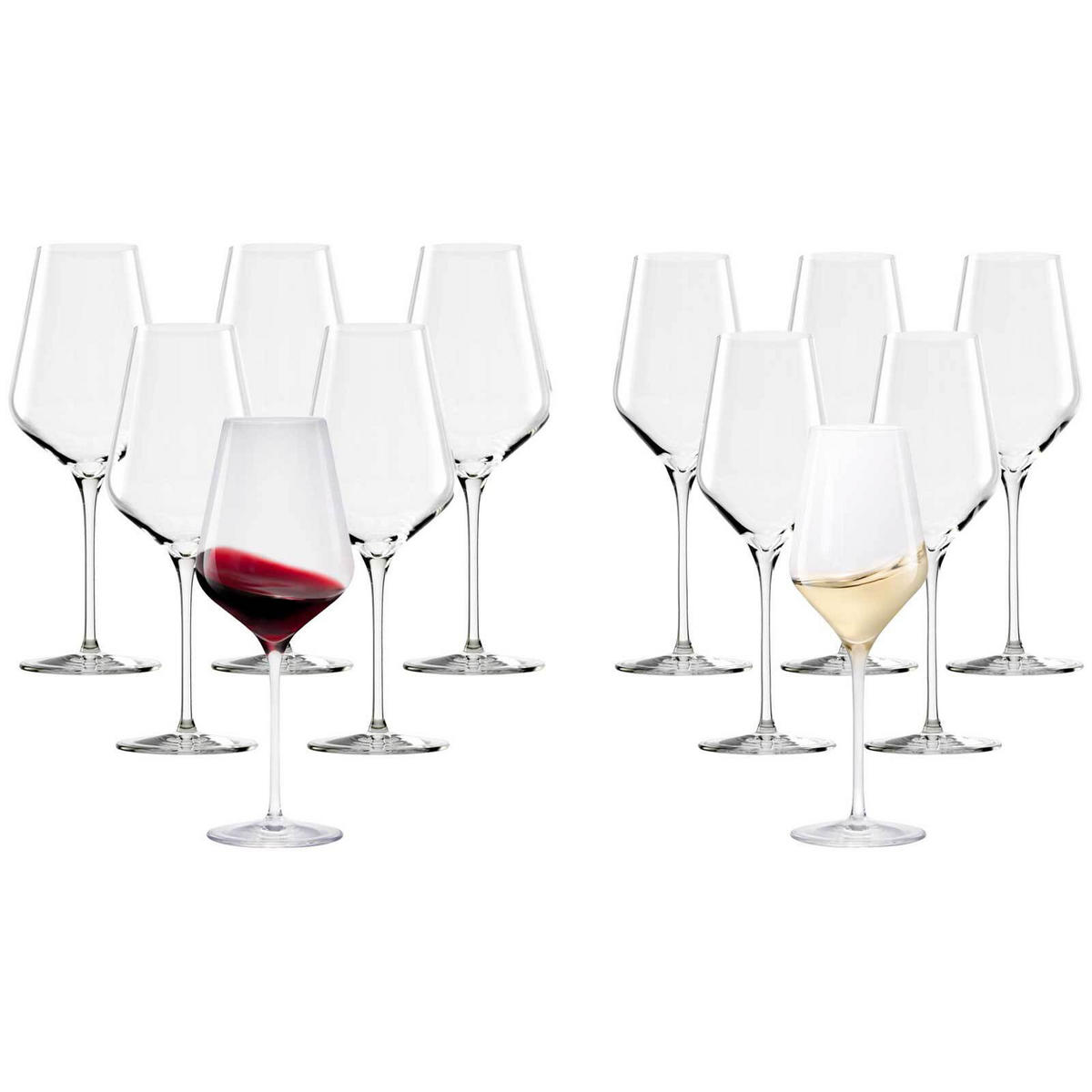 WEINGLÄSER QUATROPHIL transparent 12er Set - Transparent, Glas - Stölzle Lausitz