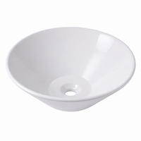 UMIVALNIK Bel nadpultni keramika brez luknje za armaturo lotus učinek - bela, keramika (41.5/15/41.5cm) - Relaxdays