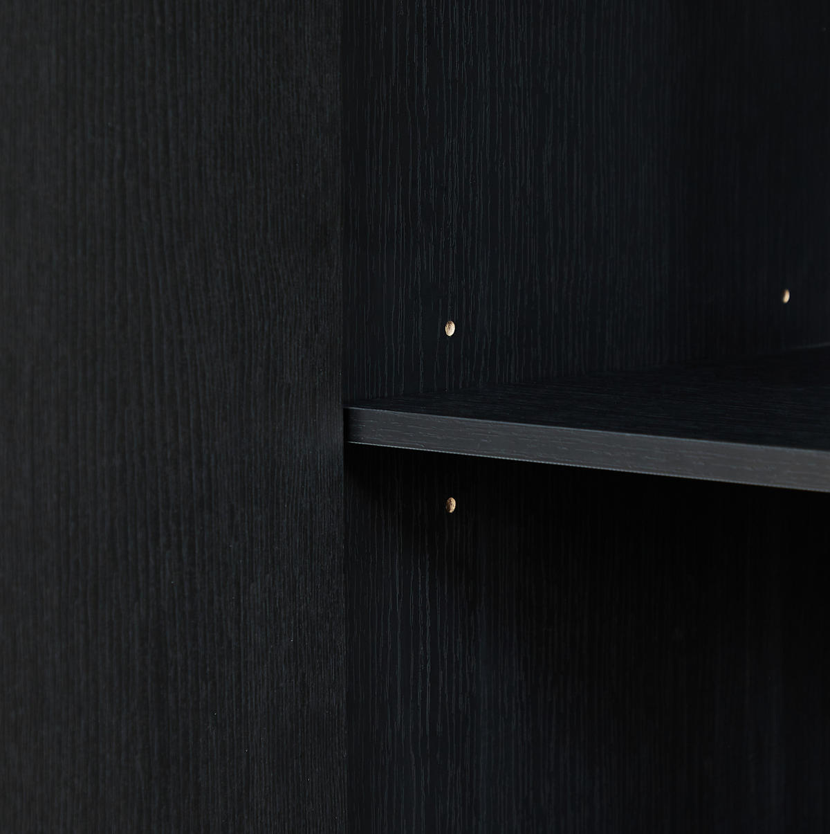 SIDEBOARD 169/40/80 cm in Schwarz mit geschwungener Front und verstellbaren Böden - Schwarz, Holzwerkstoff (169/80/40cm) - Flora Grace