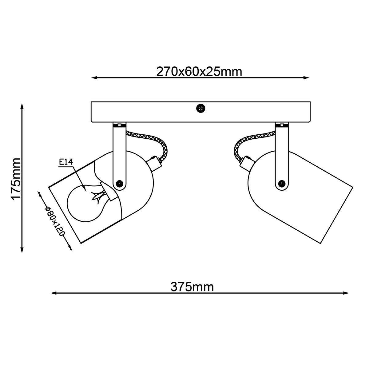SPOTBALKEN Tronte 99796/86 - Schwarz, Holz (8/37.5/17.5cm) - Brilliant