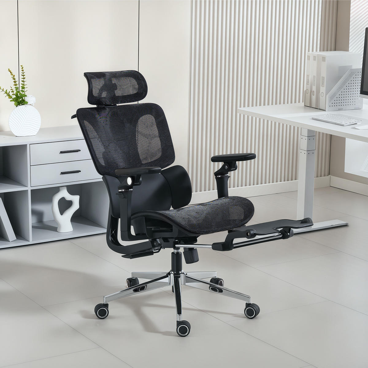 BÜROSTUHL Schwarz 67/71/133 cm - Schwarz, Textil (71/133/67cm) - PANGIVO