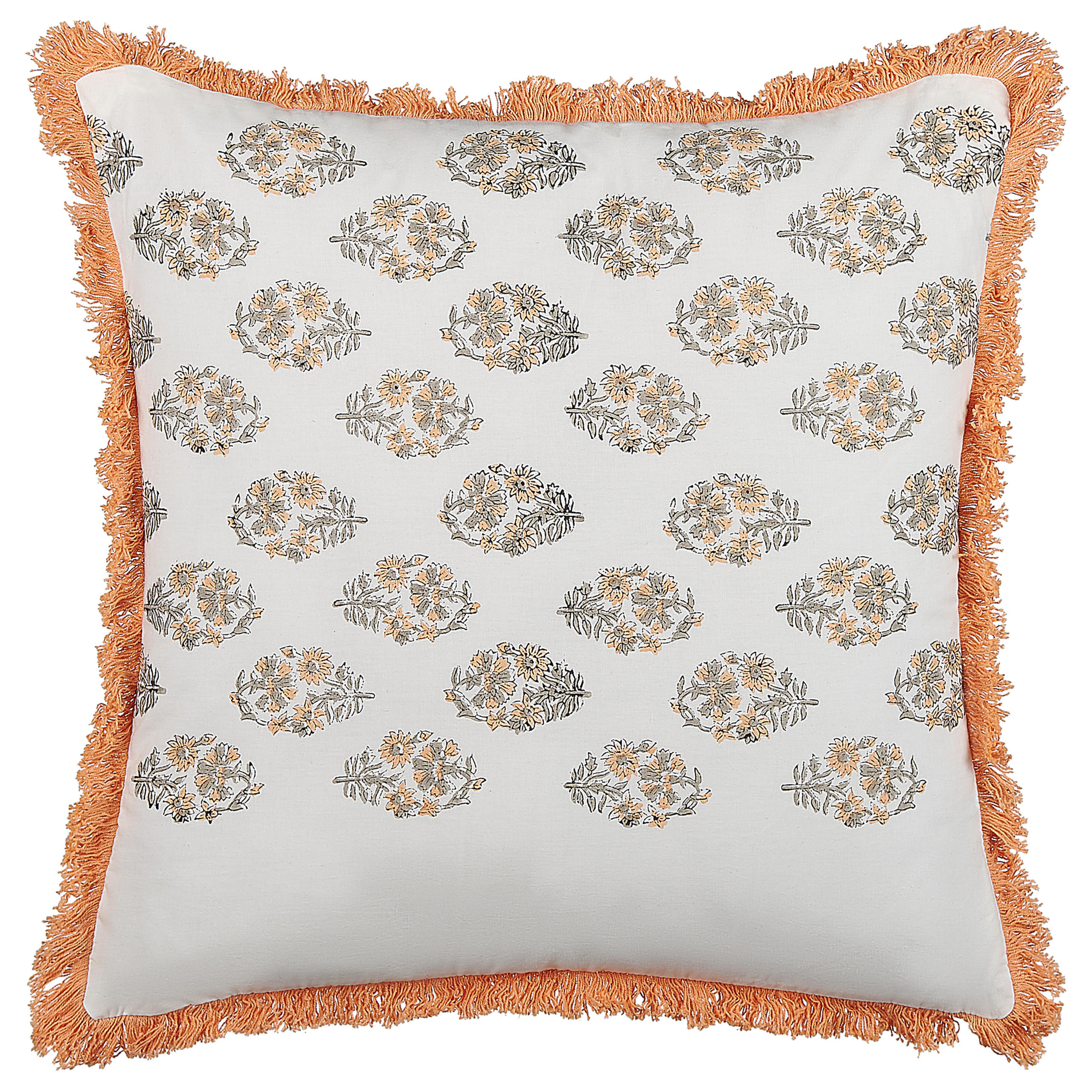 DEKOKISSEN Weiß 45/45 cm Sativus - Weiß, Naturmaterialen/Textil (45/45cm) - Beliani