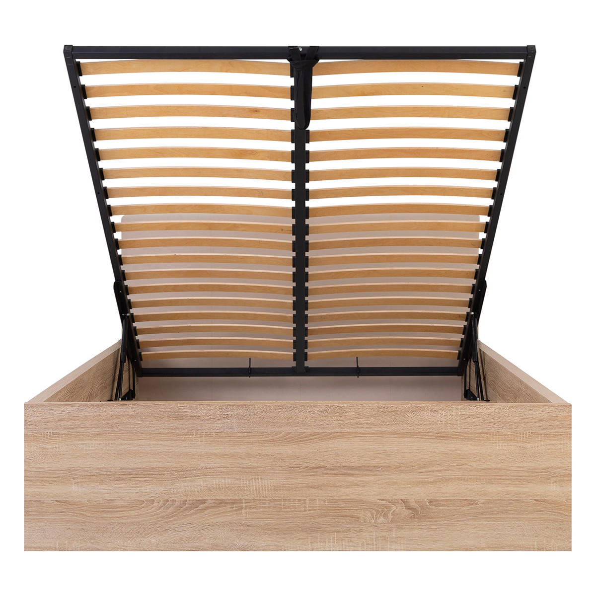 BOXSPRING POSTEL 140/200 Edwin Světlé dřevo a béžová - hnědá, kompozitní dřevo (140/200cm) - Petits-meubles