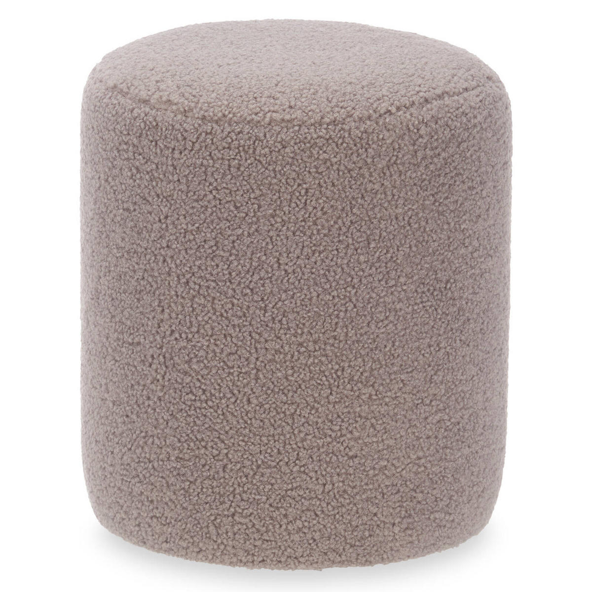 SITZHOCKER Teddy Ø 32 cm - Braun, Textil (32/36/32cm) - Giftdecor