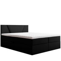 BOXBETT Jubilee Bonellfederkern inkl. Topper - Schwarz, Holz/Holzwerkstoff (200/200cm) - Best For Home