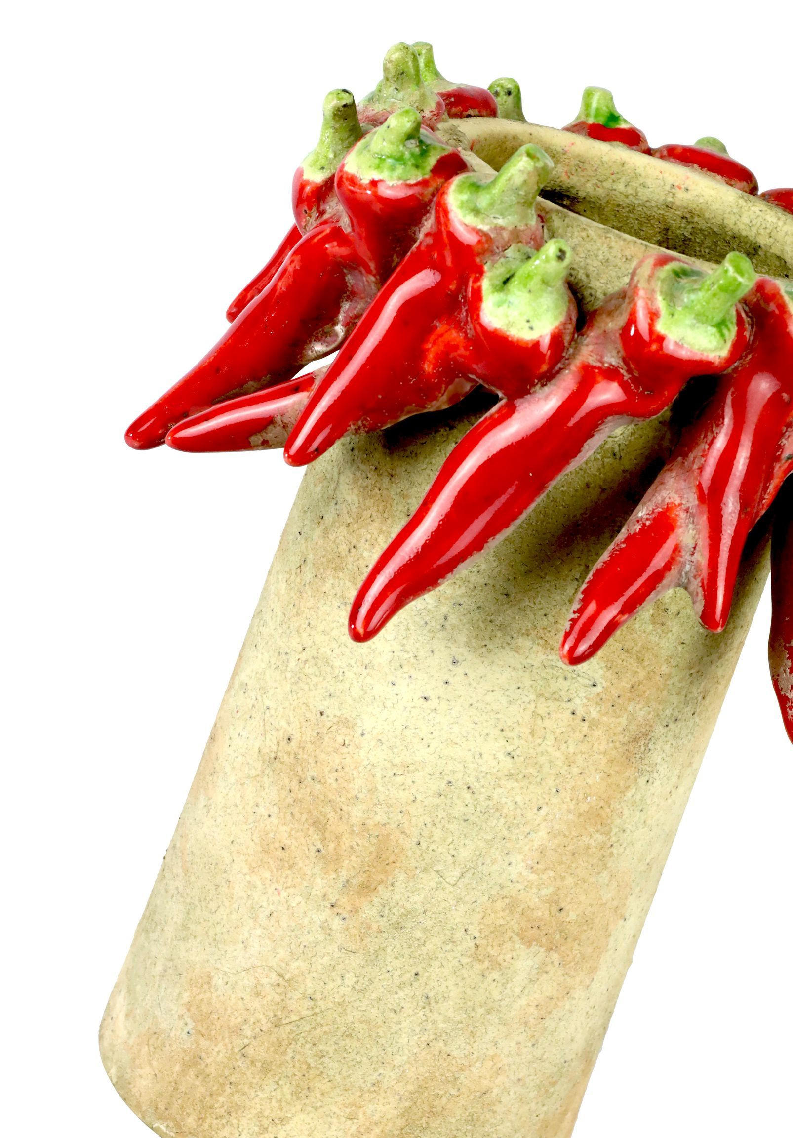 VASE Red pepper Keramik - Weiß, Keramik (26cm) - FURNARO