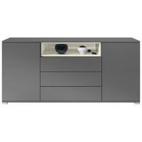 SIDEBOARD Skadu Creme Hochglanz - Creme, Holzwerkstoff (166.5/75.5/35cm) - Vladon