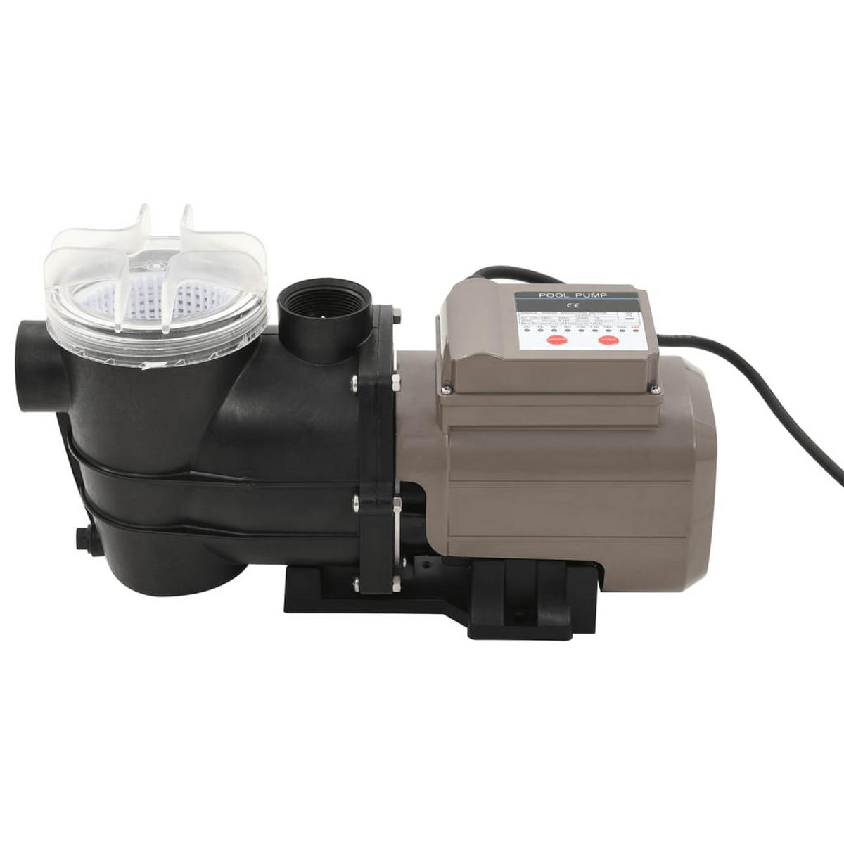 POOLPUMPE Mit Timer Schwarz 0,25 PS 8000 L/H - Schwarz, Kunststoff (15.2/23.4/41.1cm) - vidaXL