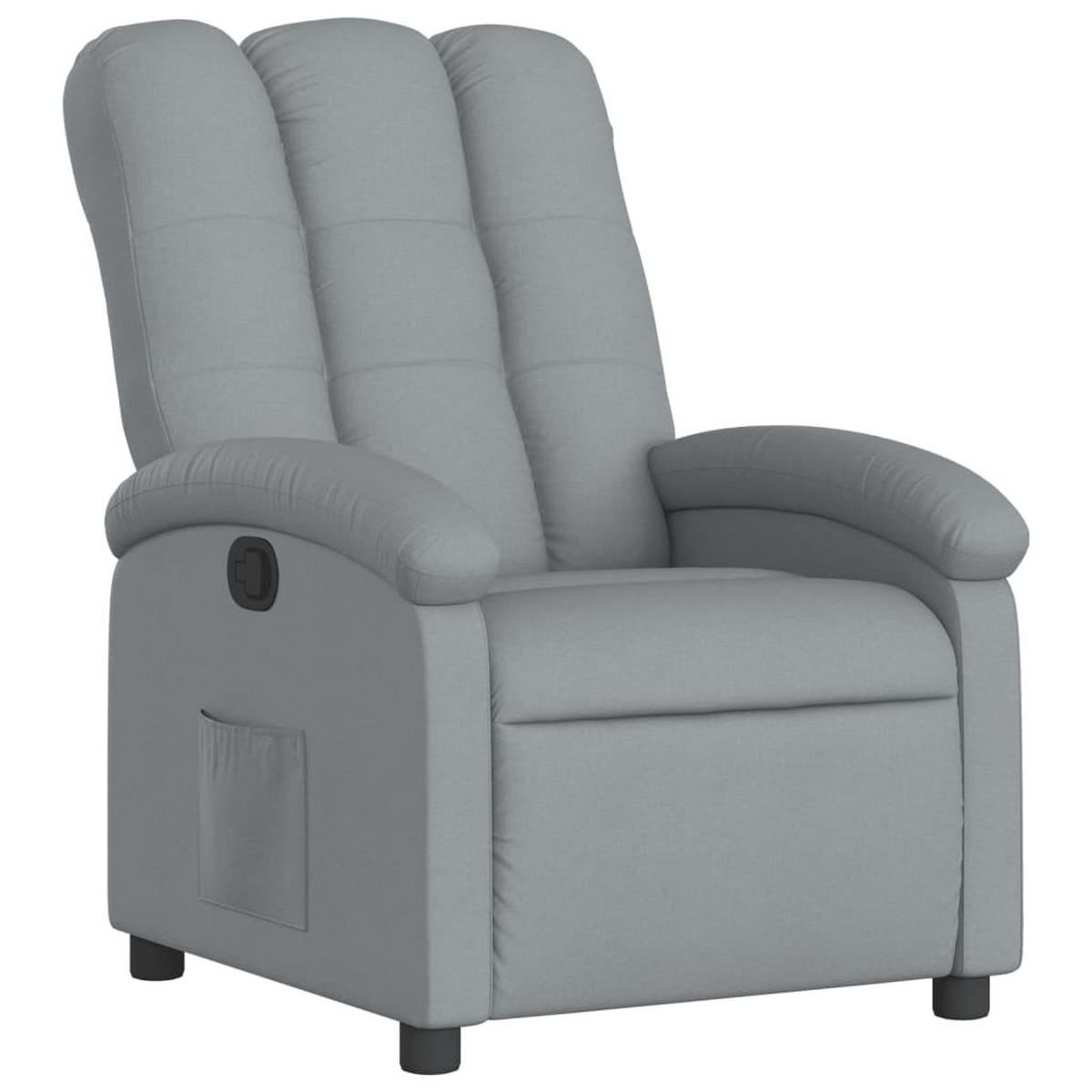 FERNSEHSESSEL Longstreet Hellgrau - Hellgrau, Metall (70/101/93cm) - Nettlife