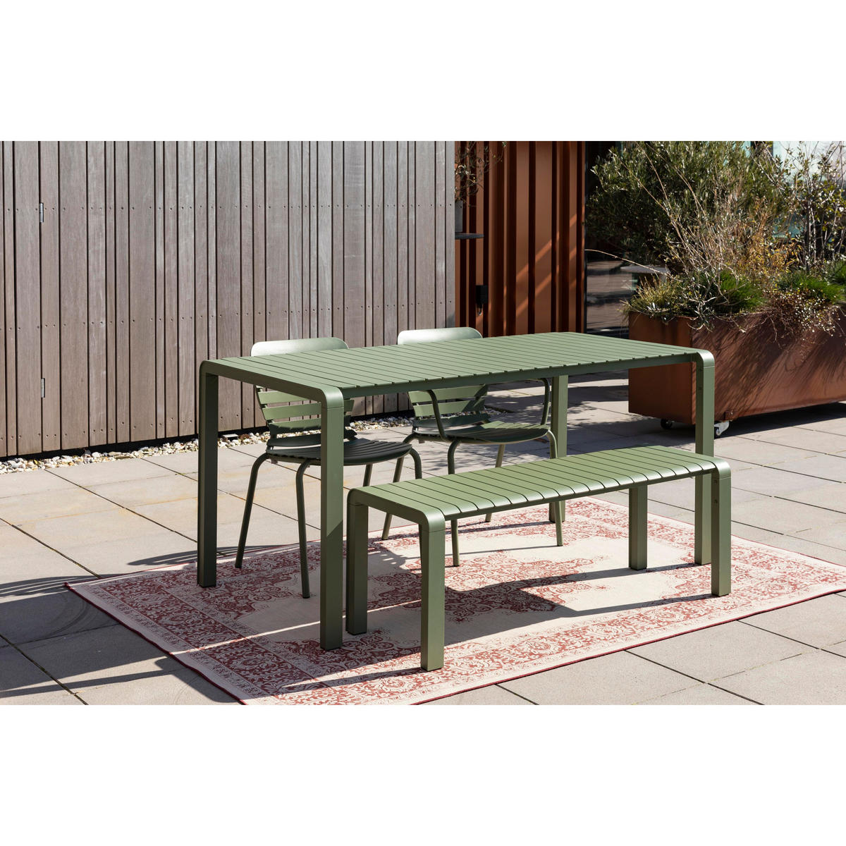 GARTENSTUHL Vondel Armlehne Grün - 2 er Set - Grün, Metall (64.7/82.8/58.2cm) - Zuiver