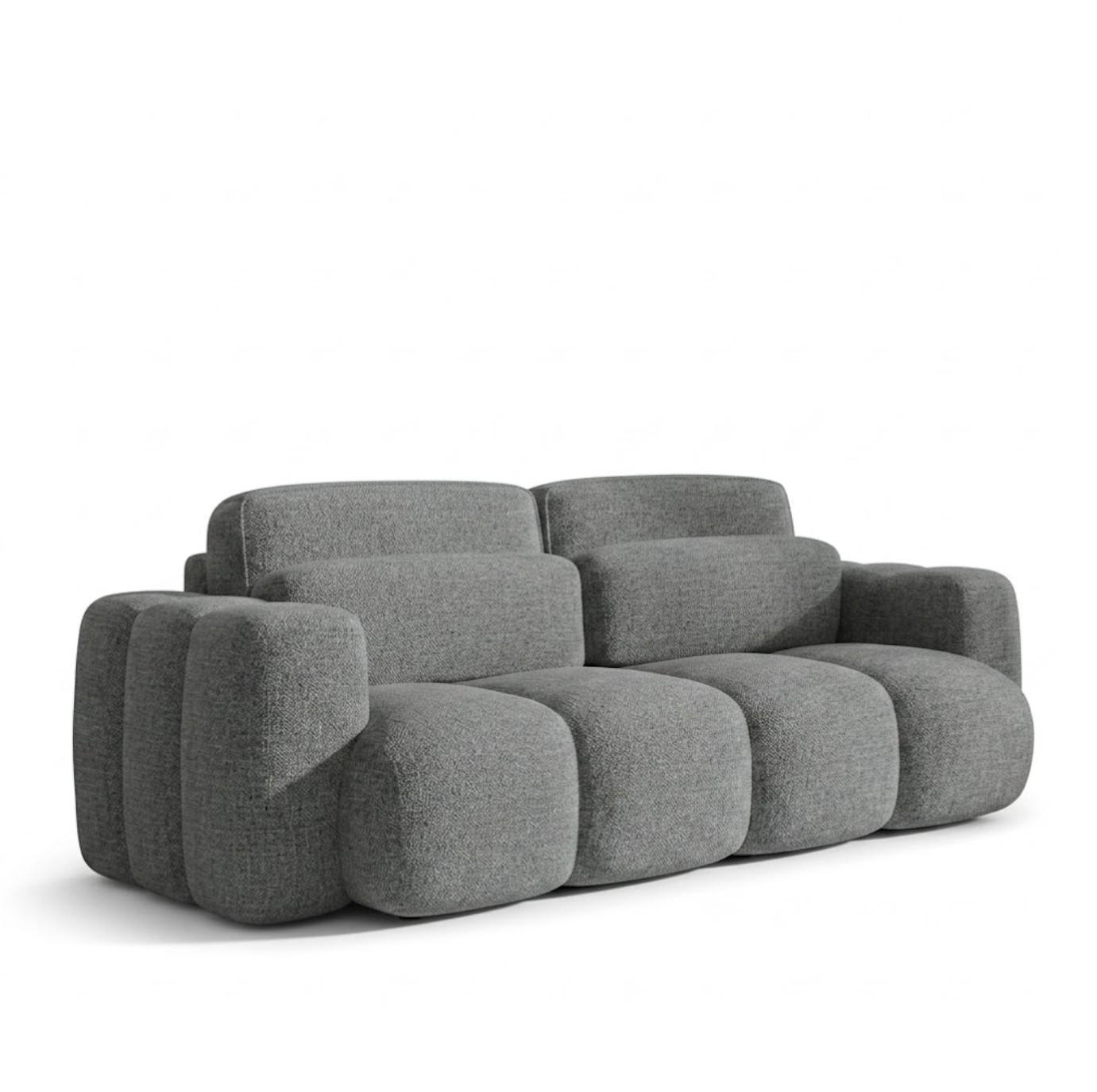 BOXSPRINGSOFA 275x90x110 cm mit Bettkasten, BLOOM, Mit DL-Ausklappsystem, Dunkelgrau - Dunkelgrau, Kunststoff (275/90/110cm) - Trada
