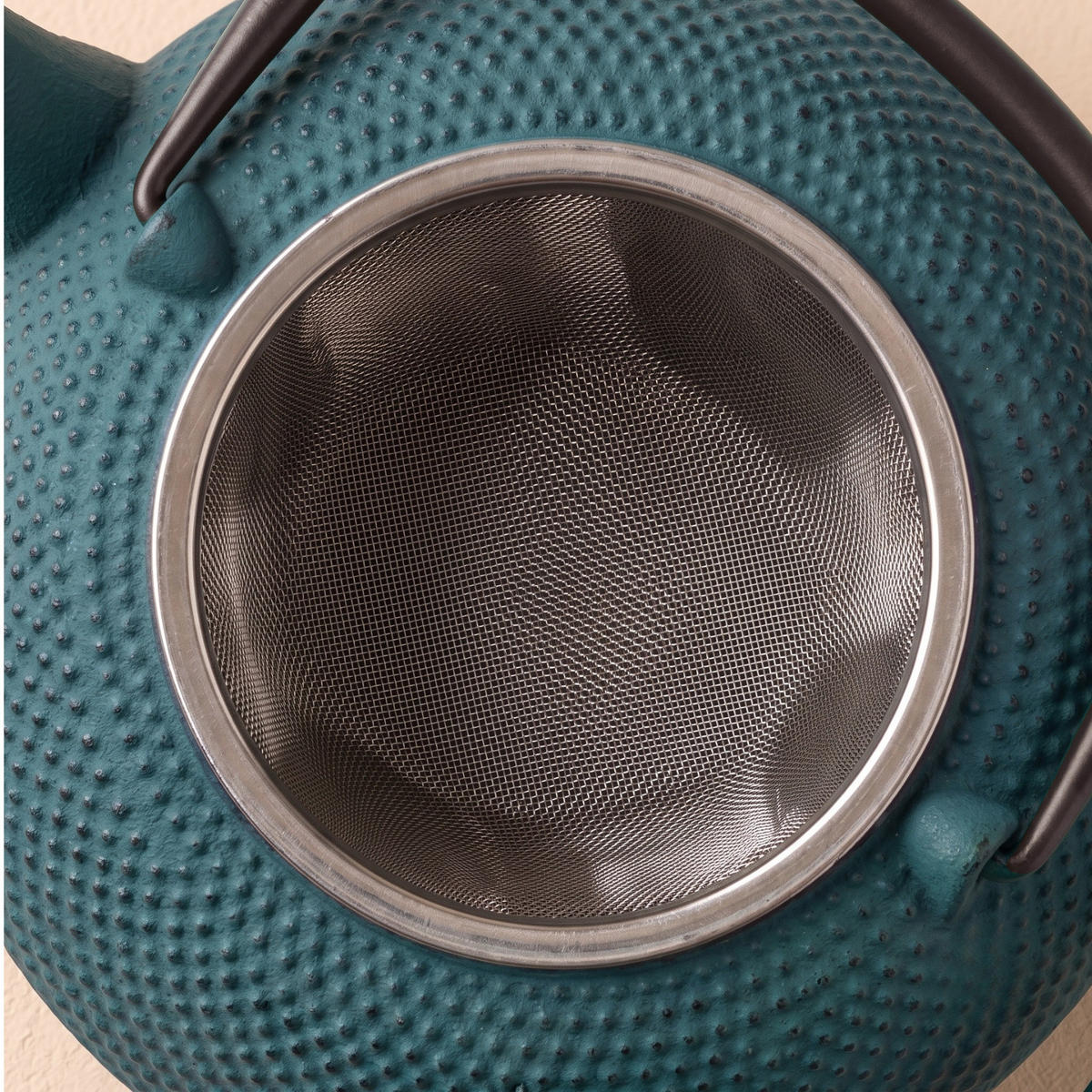 TEEKANNE Gusseisen mit Sieb Sono Grün 1,2 l 18,5/16,5/20 cm - Grün, Metall (16.5/18.5cm) - AROMELIO