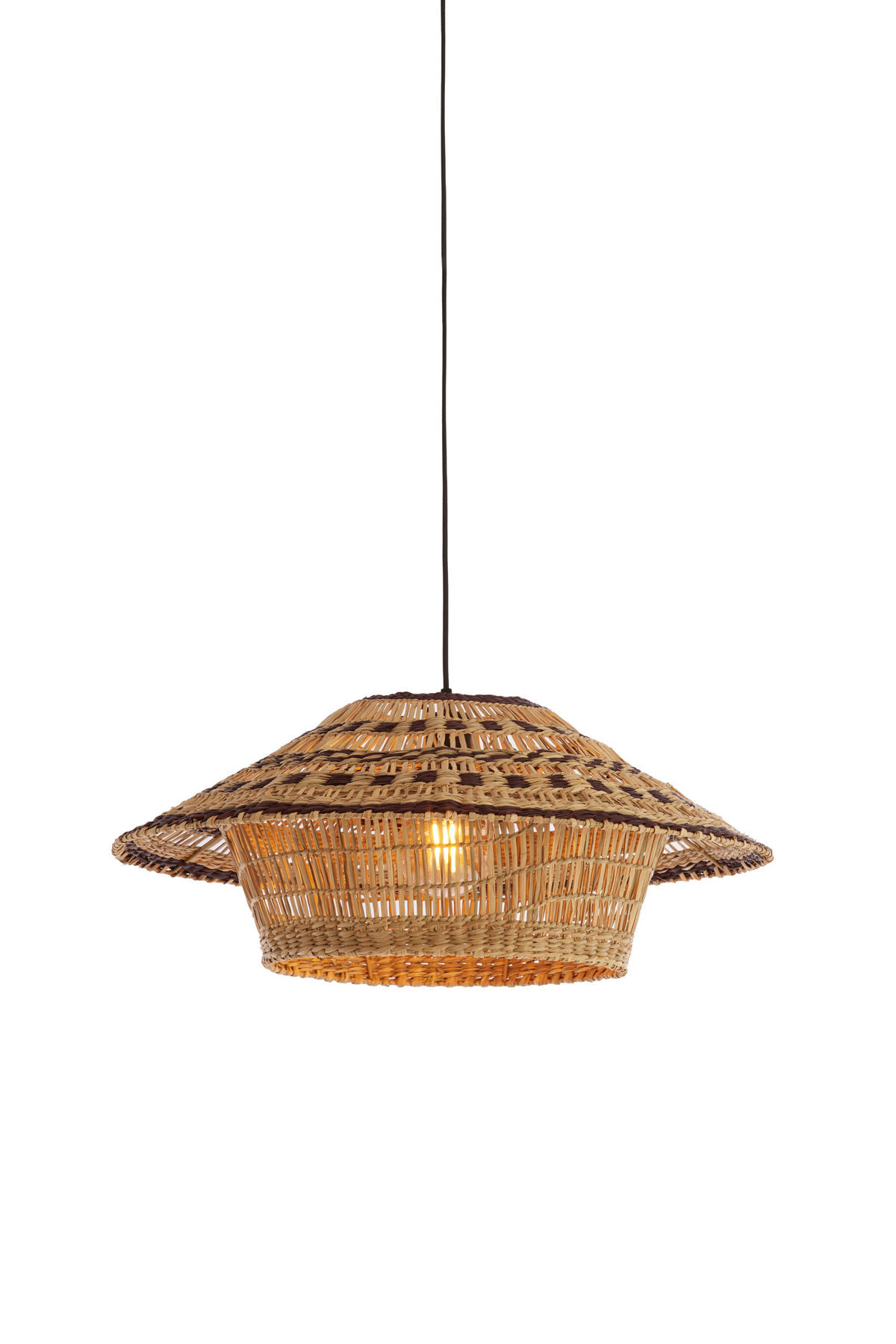 HÄNGELAMPE - Braun - 64/64/26 cm - Braun, Naturmaterialien (64/64/26cm) - Light & Living