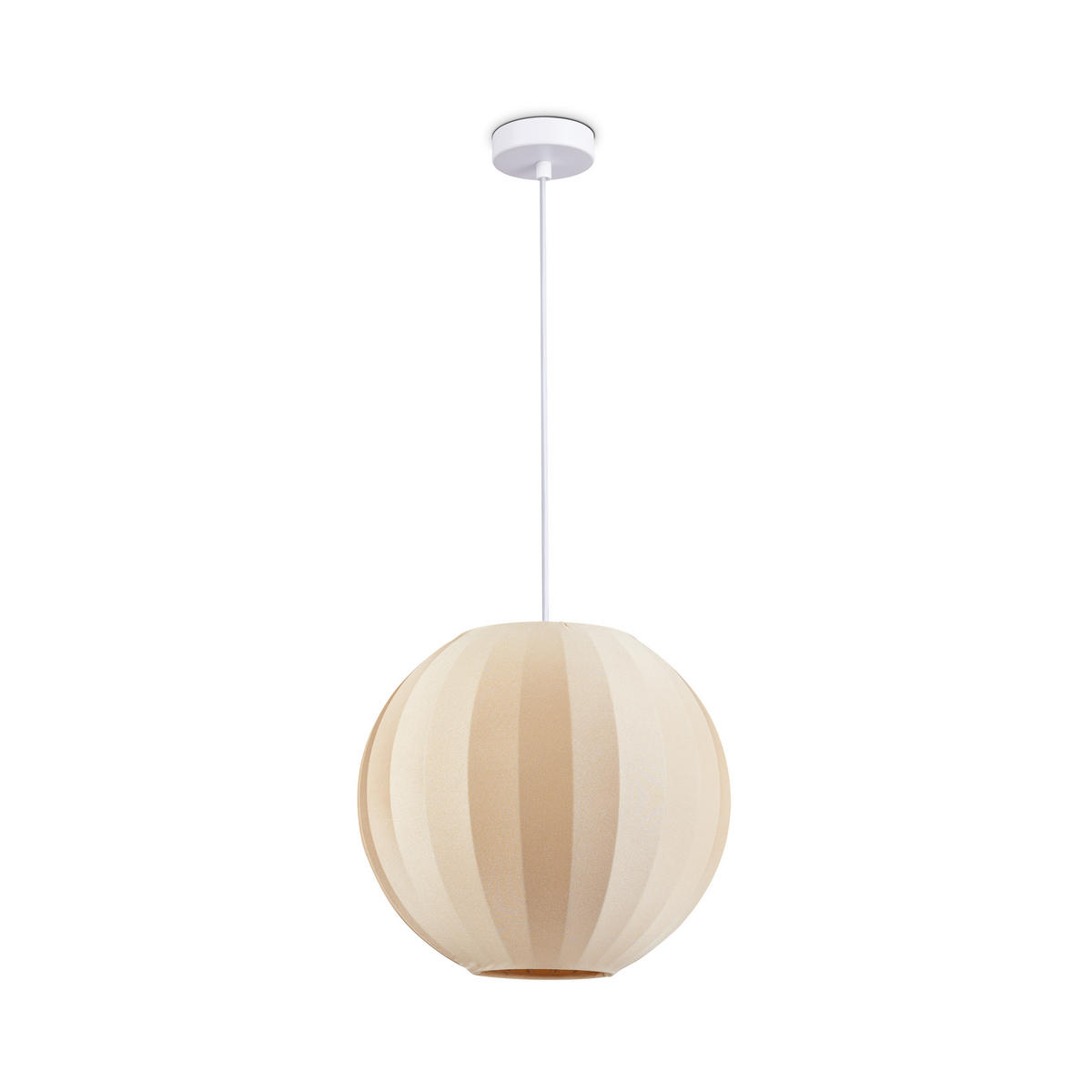 PENDELLEUCHTE Hugo Pd1 Kallisto - Beige/Weiß, Metall (30/30/30cm) - Paco Home