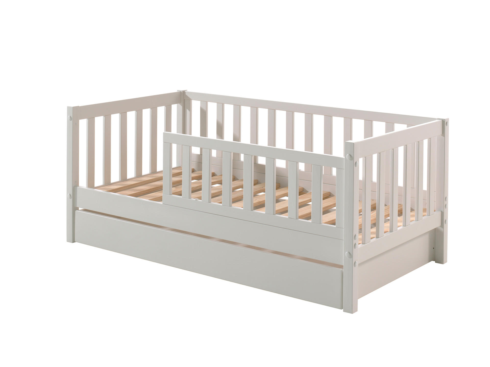 KINDERBETT TODDLER Weiß 76x148x60 cm - Weiß, Holz - FURNLUX