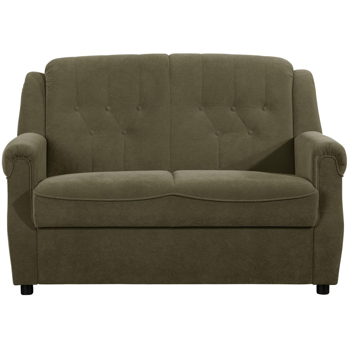 SOFA 2-Sitzer Kaylyn Flockstoff grün - Grün, Kunststoff (133/89/83cm) - 58aufmkessel