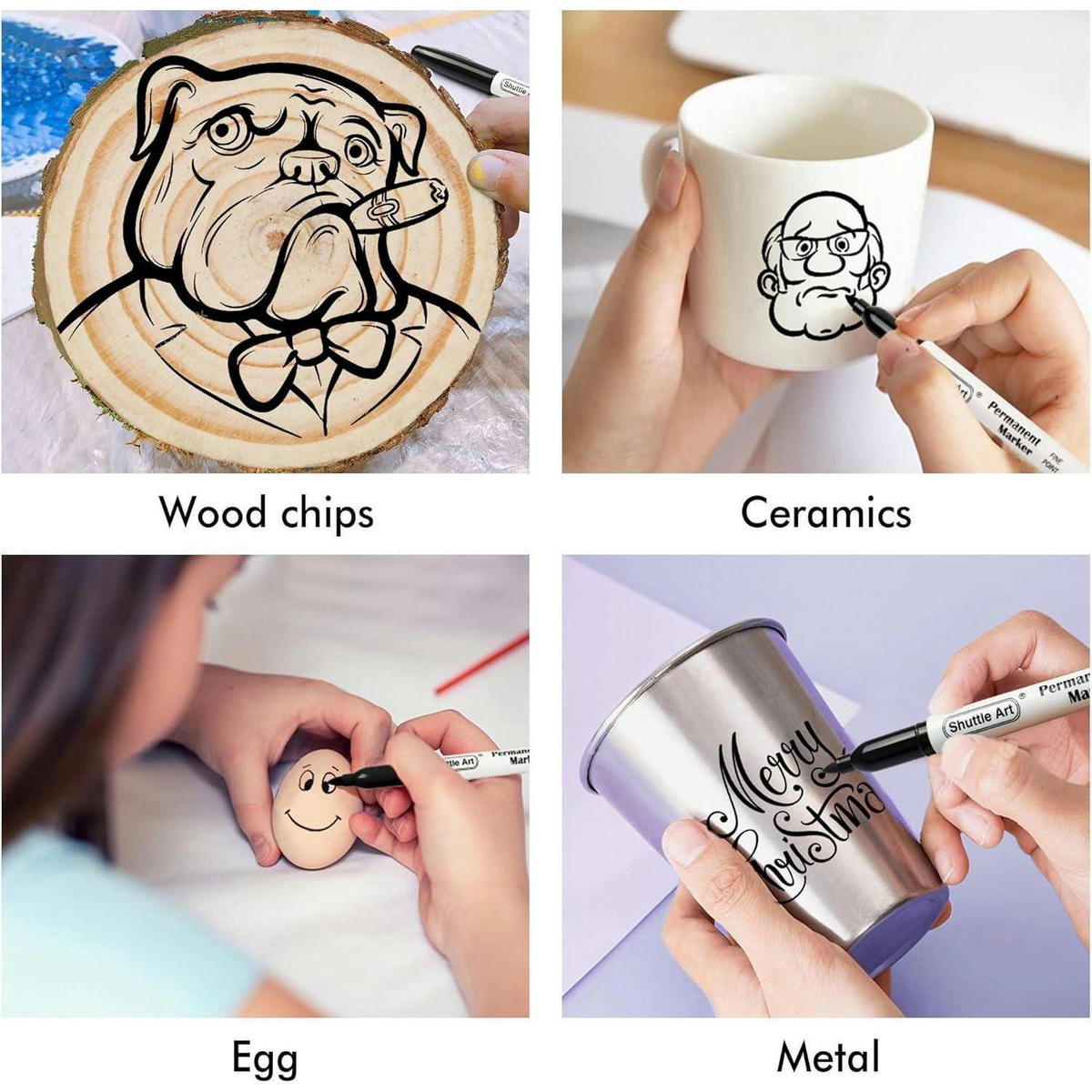 PERMANENT Marker Set 60-teilig schwarz und bunt - Multicolor, Kunststoff (1/1/15cm)