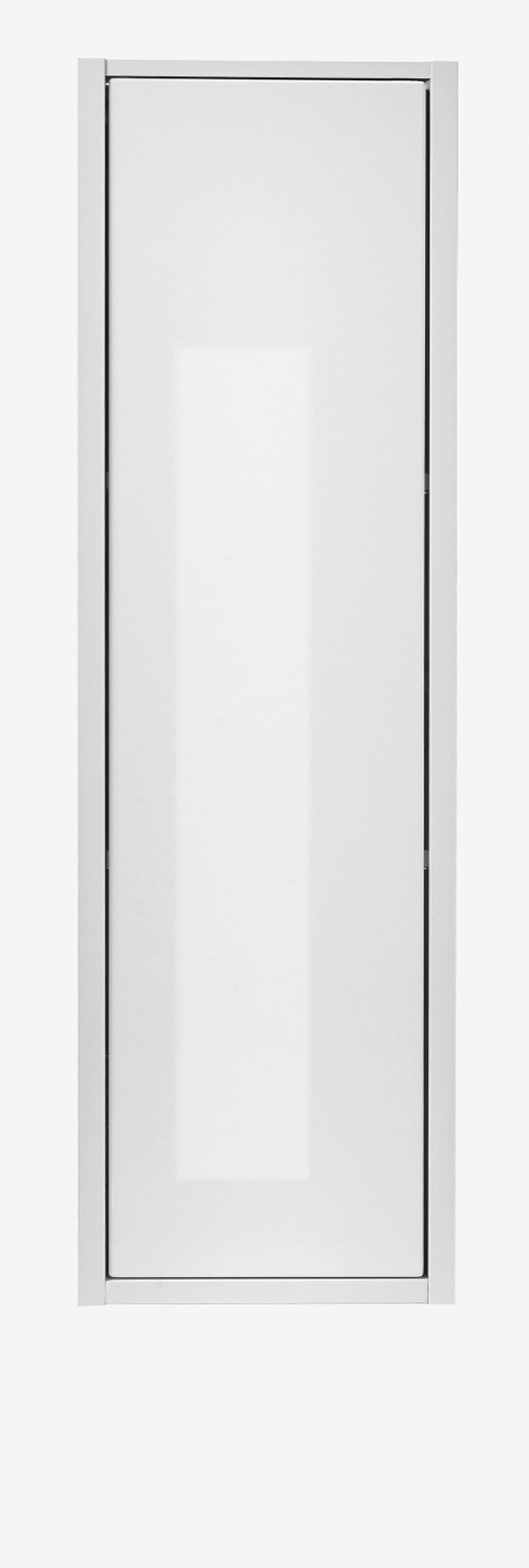 HOCHSCHRANK weiß Hochglanz hängend, Badschrank mit Push-to-Open - Weiß Hochglanz, Holzwerkstoff (30/119/30cm) - Furn.Design