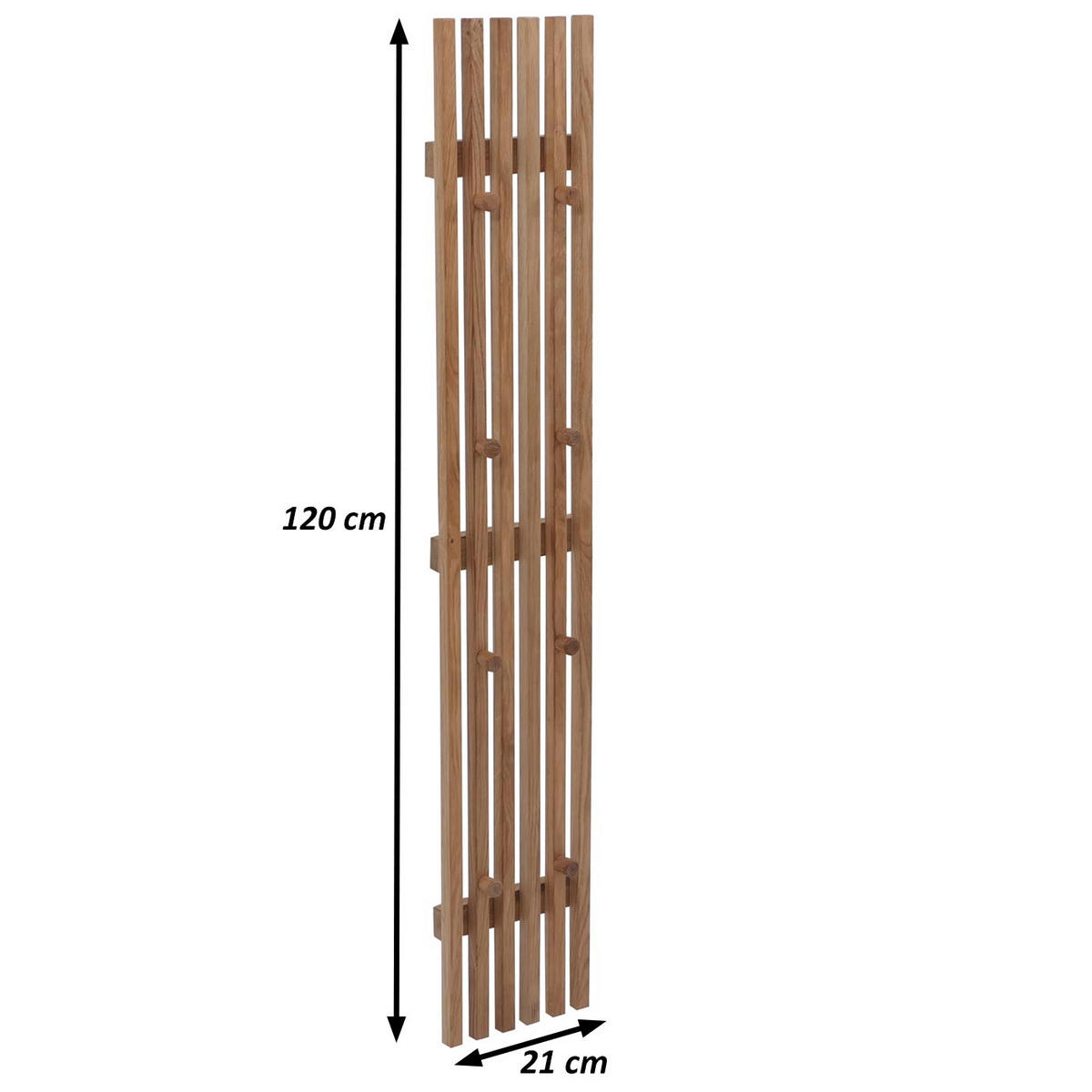ŠATNÍKOVÝ PANEL Dekor dub - dub Wotan, dřevo (21/120/6cm) - MCW