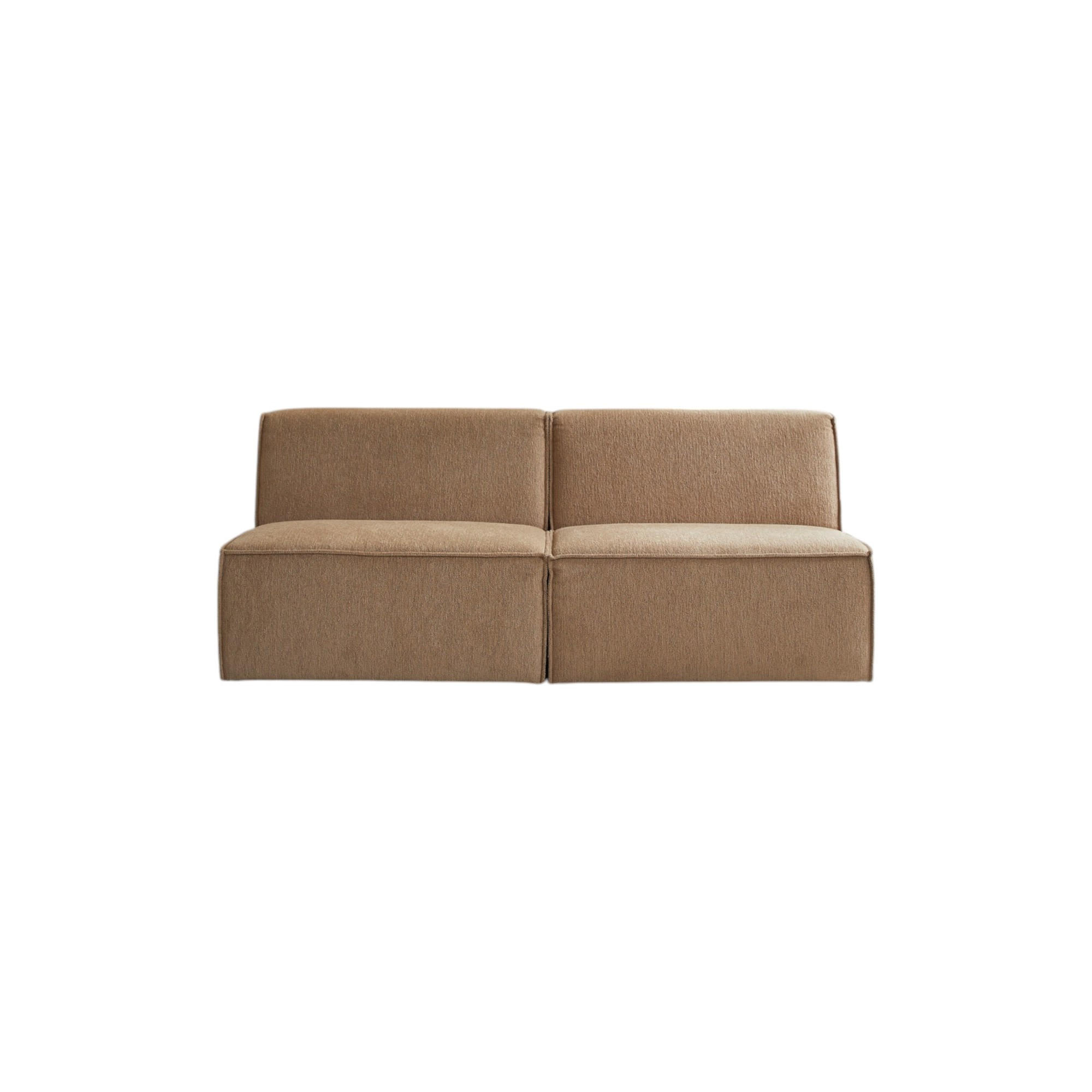 SOFA Dario Braun aus Stoff - Braun, Textil (185/75/93cm) - Tikamoon