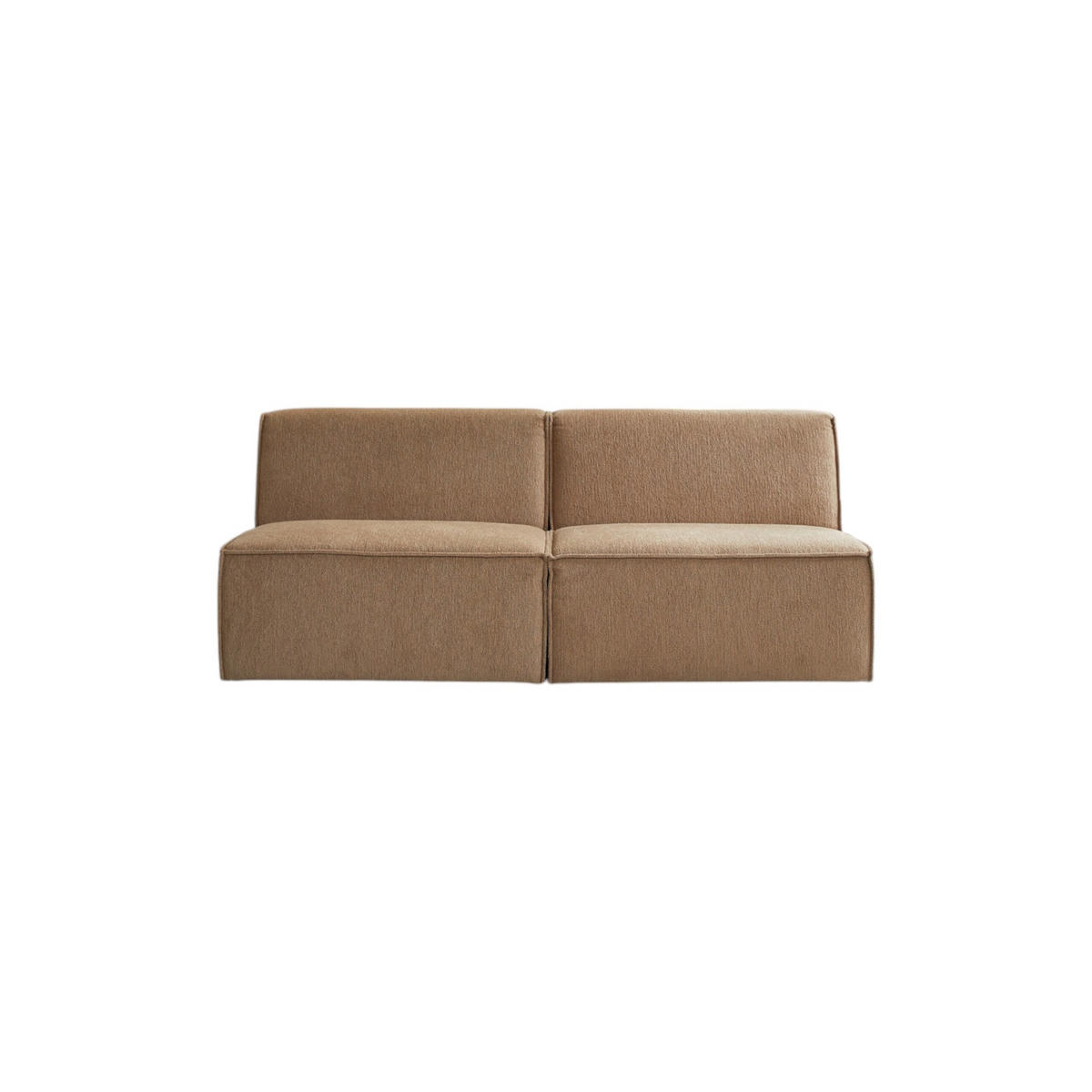 SOFA Dario Braun aus Stoff - Braun, Textil (185/75/93cm) - Tikamoon