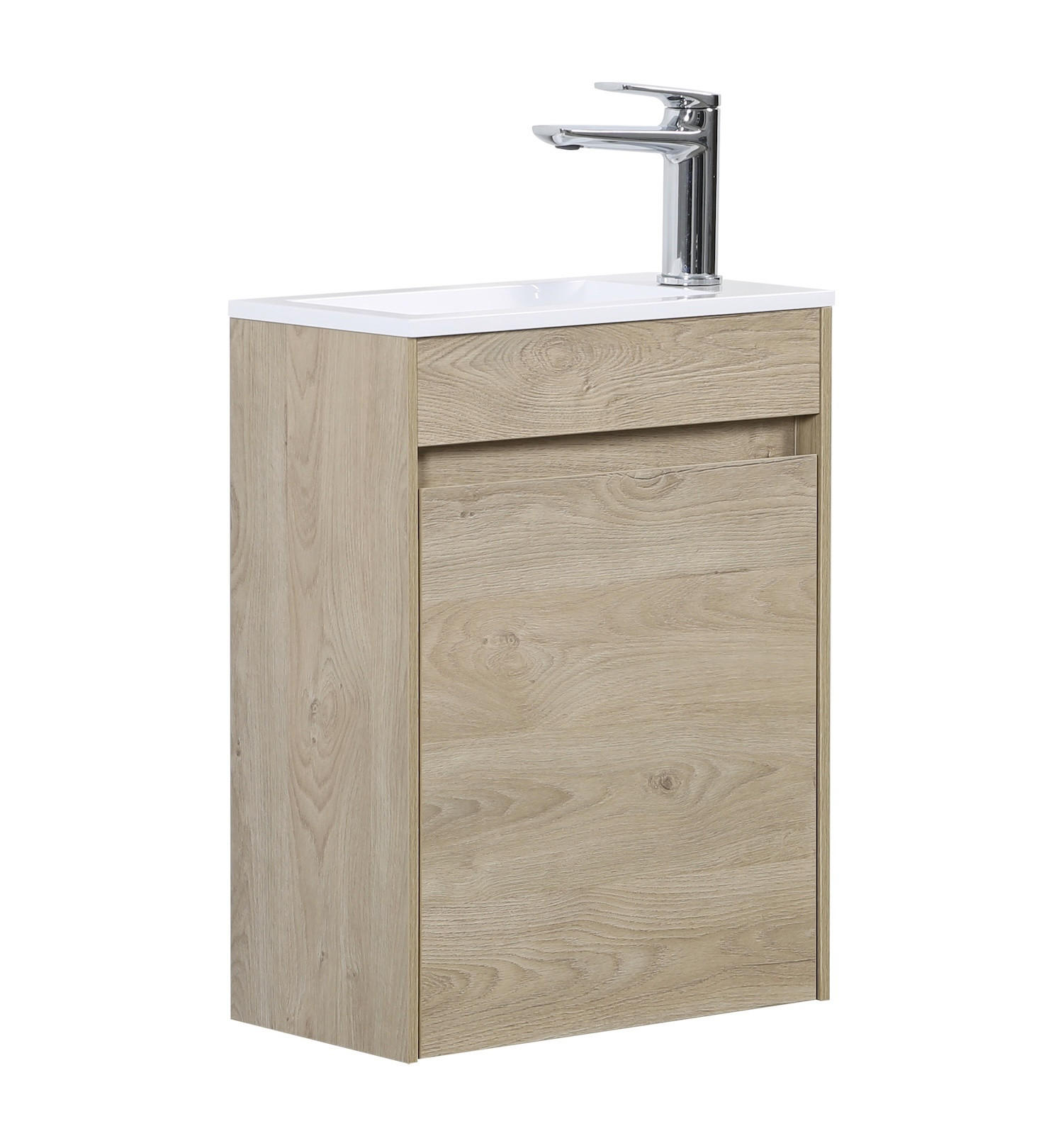 GÄSTE-WC-MÖBELSET Sinta 2 Teile Kastanien Eiche - 40 x 22 x 54 cm - Eichefarben, Holz (40/54/22cm) - Badplaats