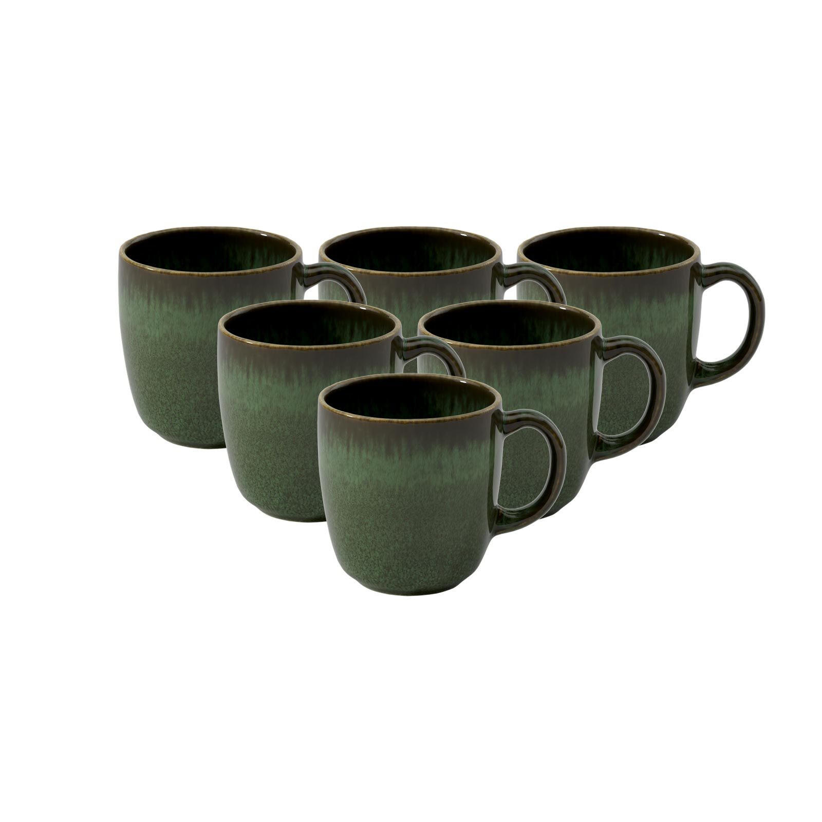 KAFFEETASSEN Lave Vert 190 ml 6er Set - Grün, Keramik (0.19L) - like.Villeroy & Boch
