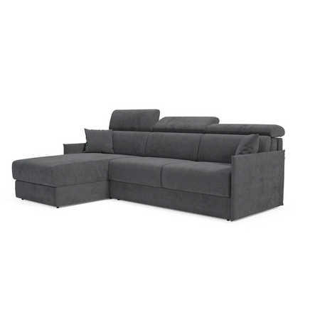 ECKSOFA Miryam - Anthrazit, Metall (252/98cm) - Divani.store