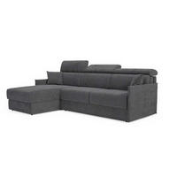 ECKSOFA Miryam - Anthrazit, Metall (252/98cm) - Divani.store