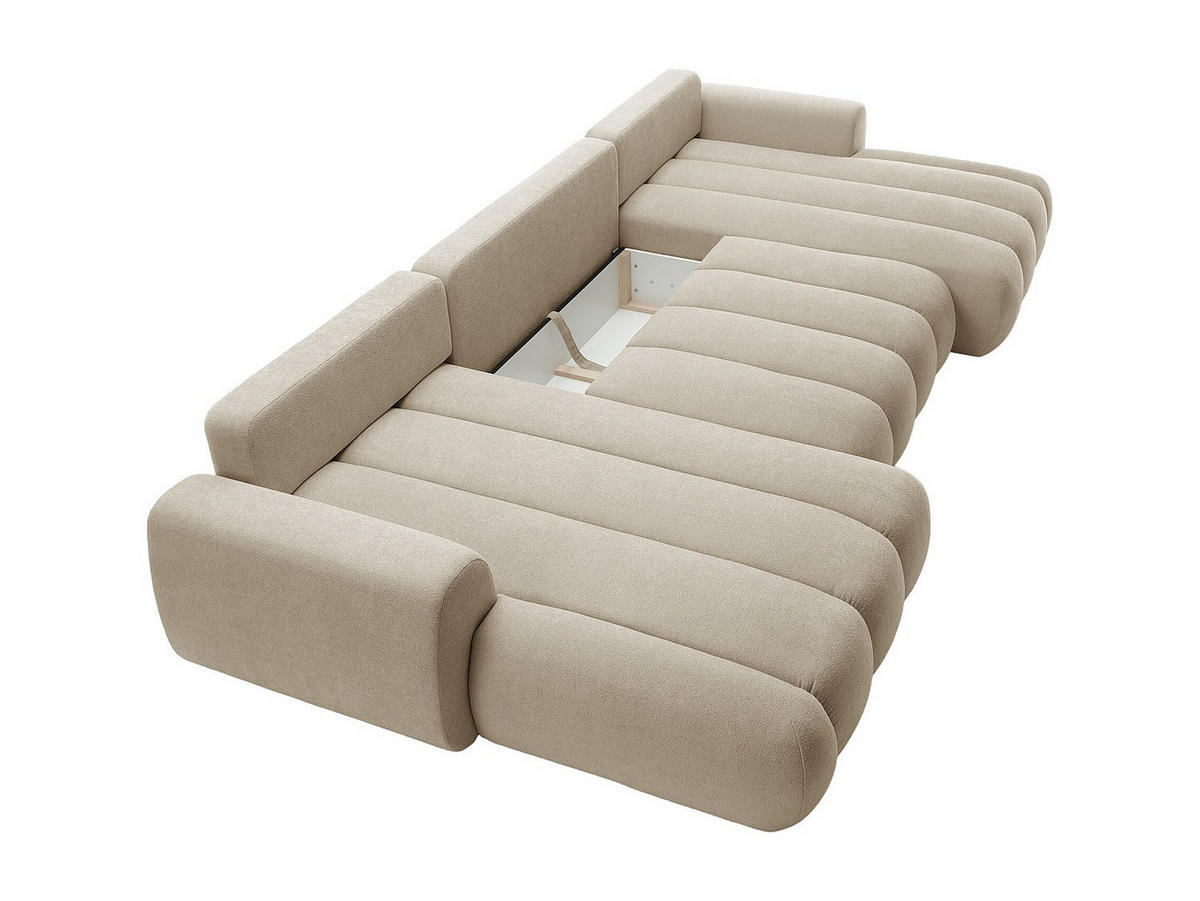 SCHLAFSOFA - 6 Personen - Stoff - Beige - - Beige, Textil (364/81/168cm) - Vente-Unique