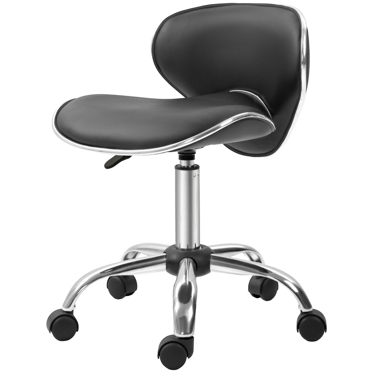 BÜROHOCKER DE-18041 höhenverstellbar 44-56 cm, Sattelform Schwarz - Schwarz, Metall (48/74/44cm) - ComfortXL