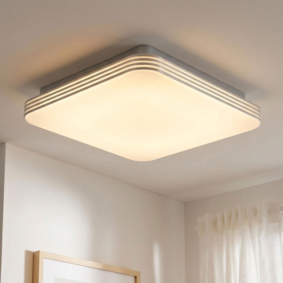 LED DECKENLEUCHTE TAHALRA Acryl Weiß - Weiß, Metall (27/27/5cm) - Globo Lighting