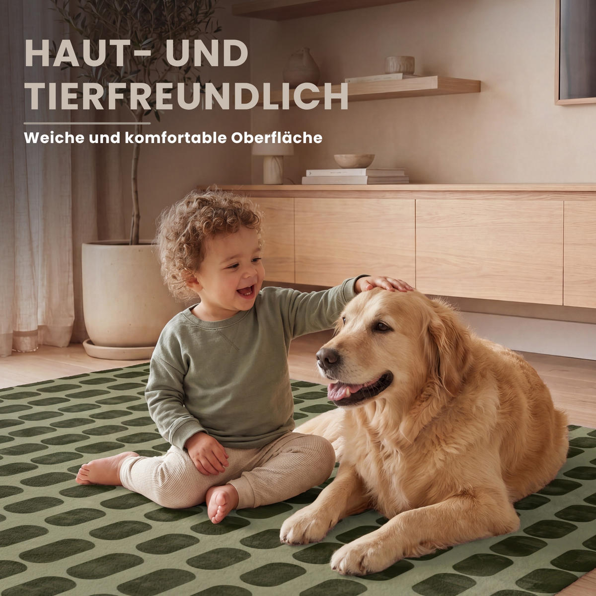KOBERCE - Rytmické - Impact - Zelené - 120x180 cm - olivovozelená, textil/plast (120/0.4cm) - OnlyWow