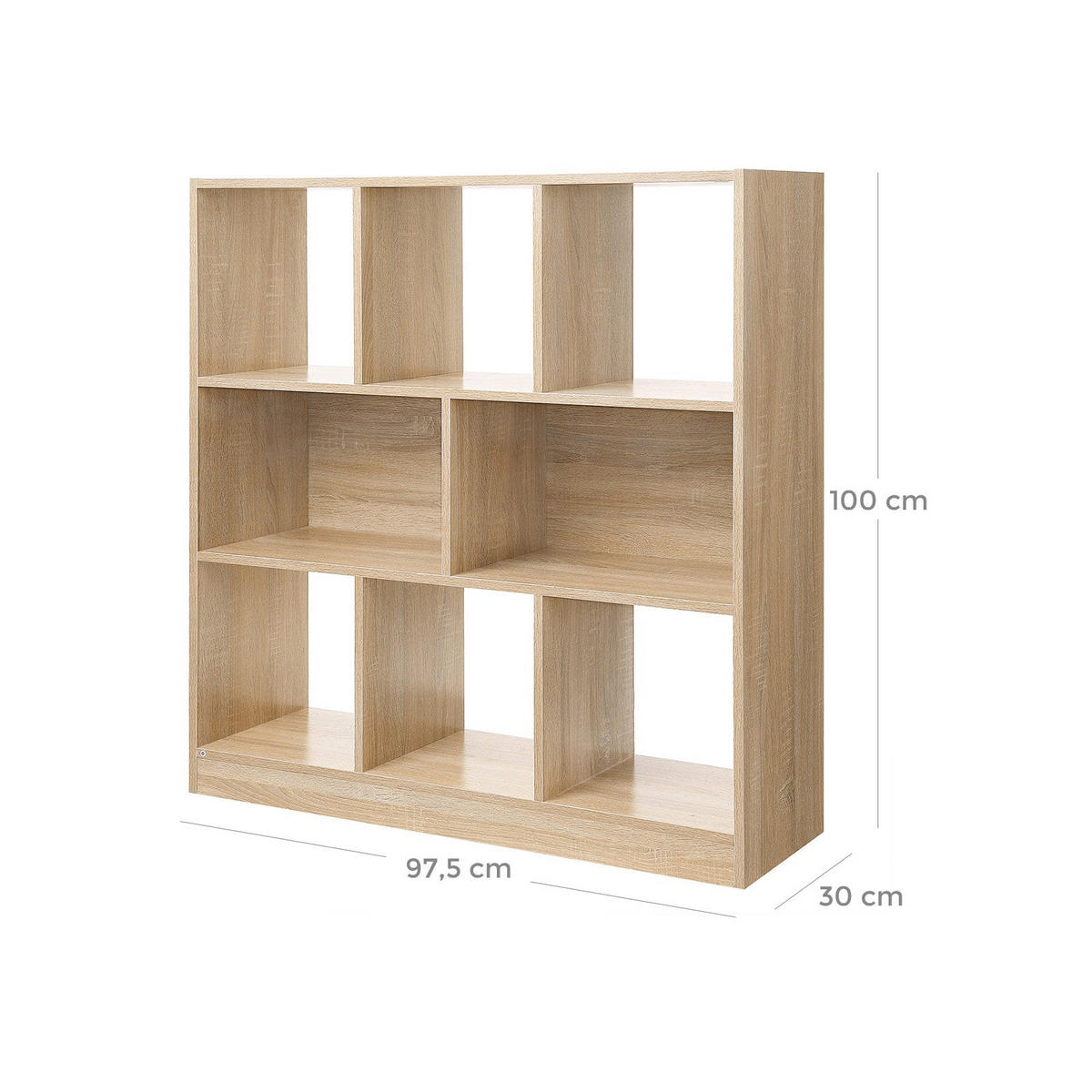 BÜCHERREGAL STANDREGAL - Schwarz, Holzwerkstoff (30/30/97.5cm) - Hansiro