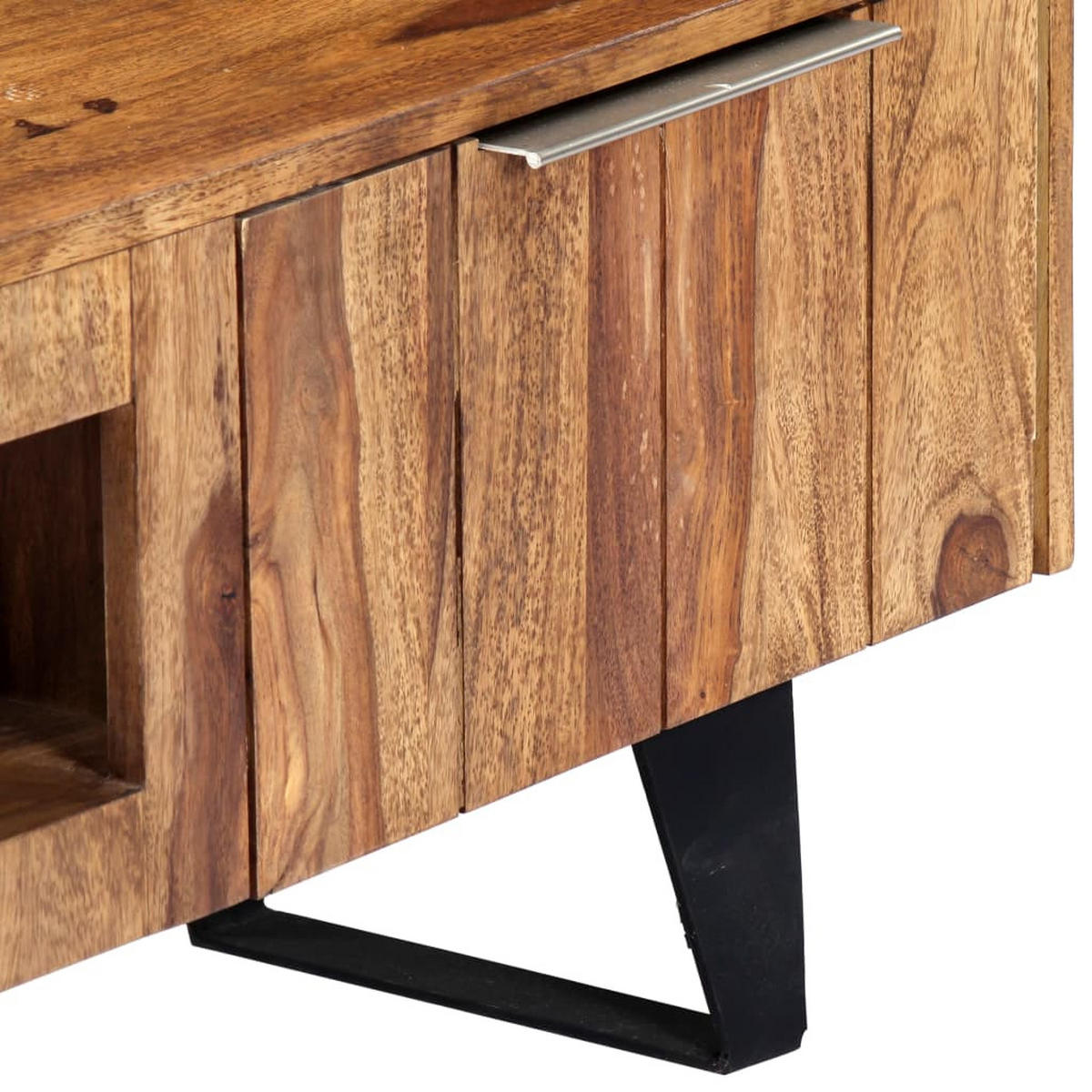 TV-SCHRANK 140/30/40 Cm Massivholz Akazie - Braun, Holz (40/140/30cm) - vidaXL