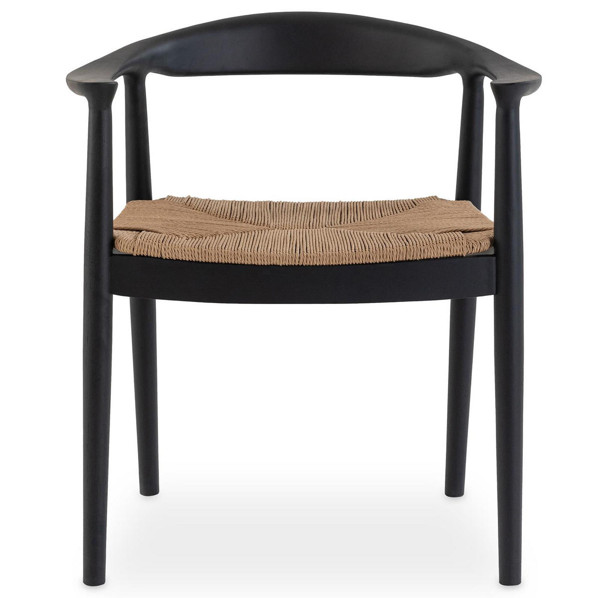 ESSZIMMERSTÜHLE TENO 2er-Set schwarz - Schwarz, Holz/Textil (65/74/55cm) - IDIMEX